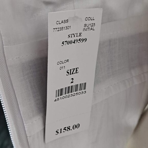 WHMB Size 2 Black And White Fit and Flare Dress Wide Straps Defined Waist NWT - Picture 15 of 16